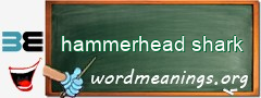 WordMeaning blackboard for hammerhead shark